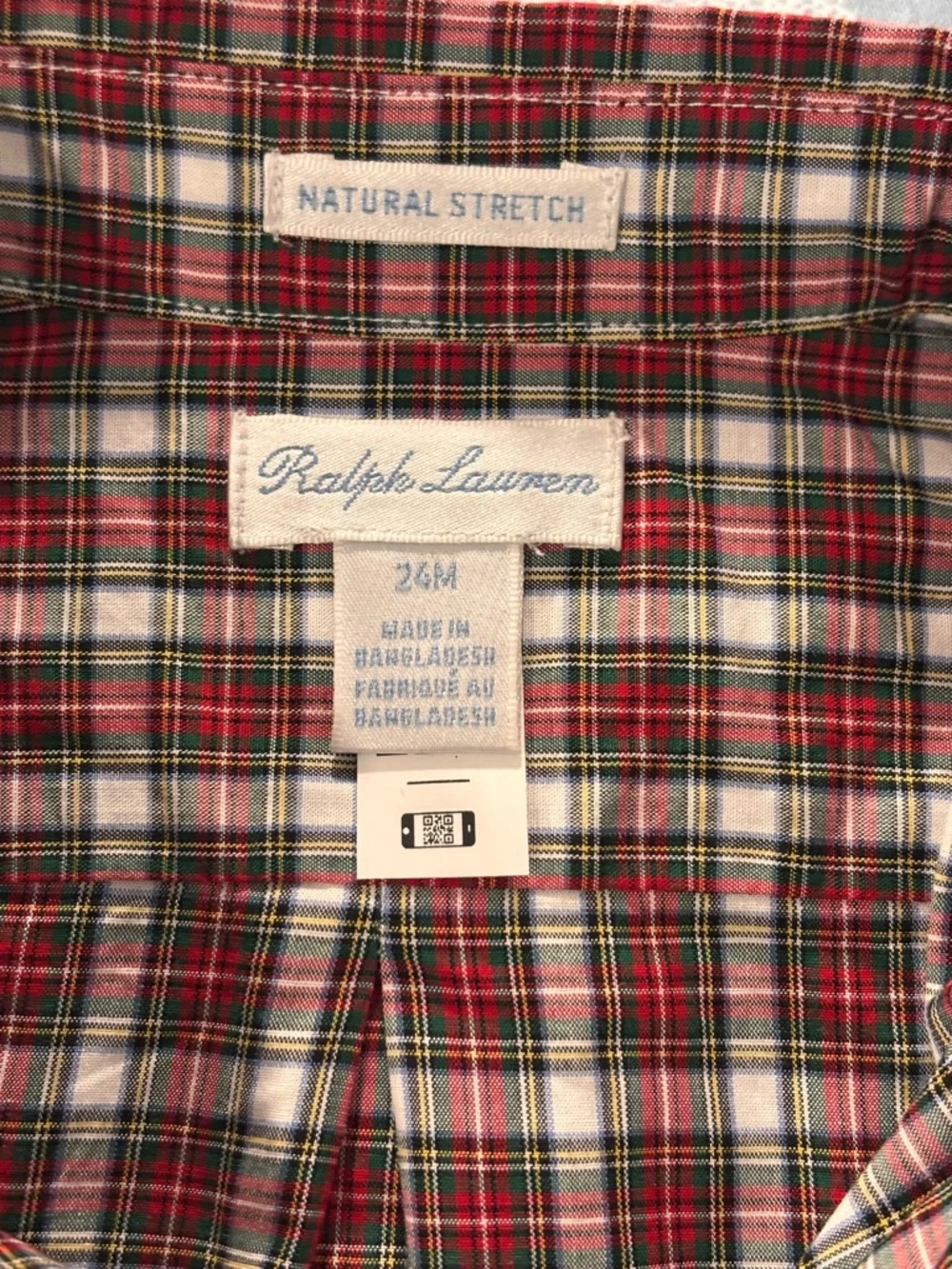 Ralph Lauren Toddler Boy 18M Plaid Button-Down Shirt